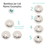 Engraved Customized Bamboo Lid w/ straw | Wide Mouth | NO Vinyl | Dishwasher Safe | Reusable Boba Cup lid| Monogramed Bamboo | Minimalist