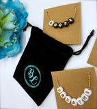 Personalized Name Necklace | Mom Necklace | Bead Necklace | 90s trend | Monogram necklace | Alphabet Beads | Letter Beads | Gold ball chain