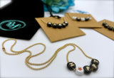 Personalized Name Necklace | Mom Necklace | Bead Necklace | 90s trend | Monogram necklace | Alphabet Beads | Letter Beads | Gold ball chain