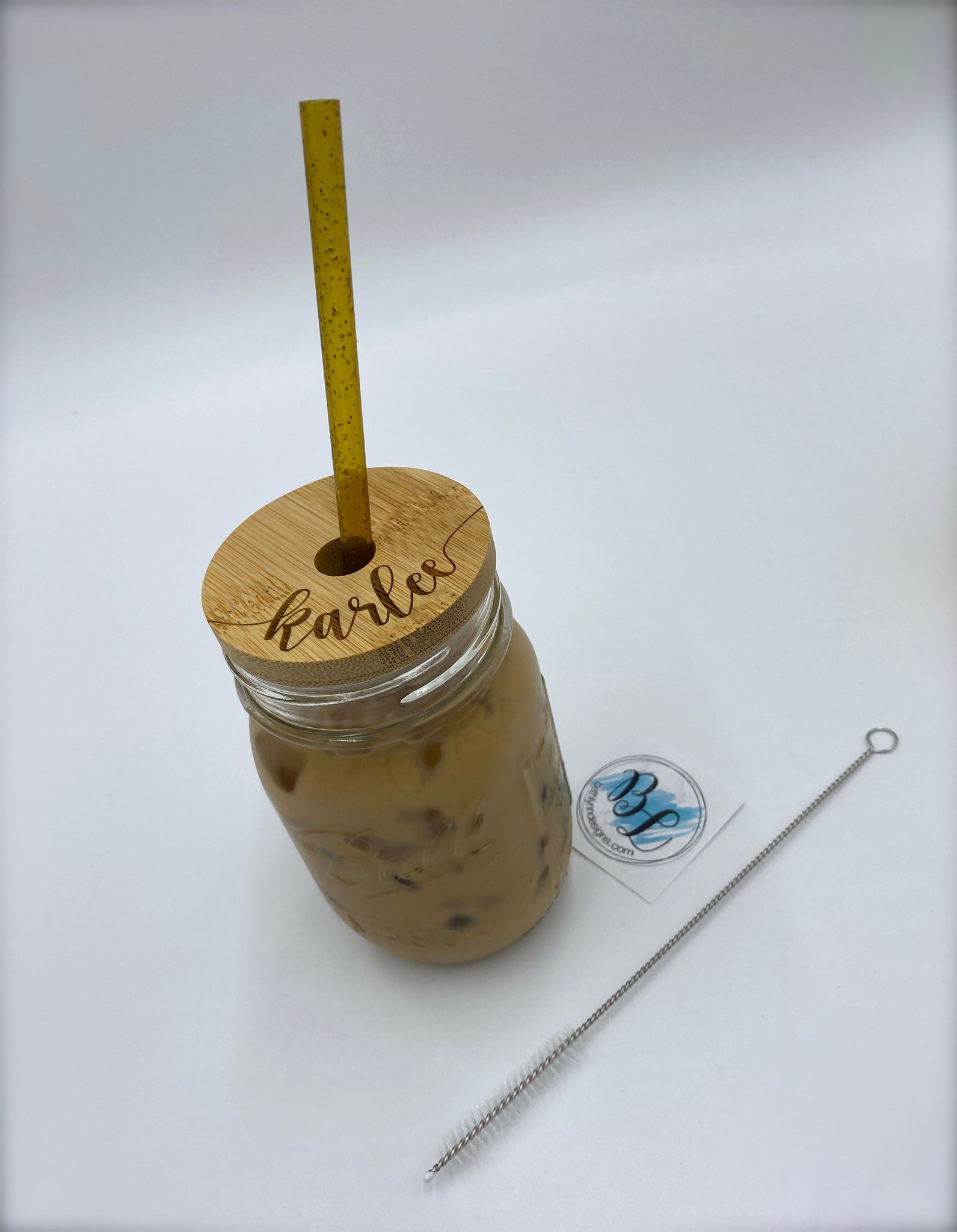  Mason Jar Cups with Lids and Straws Reusable Wide